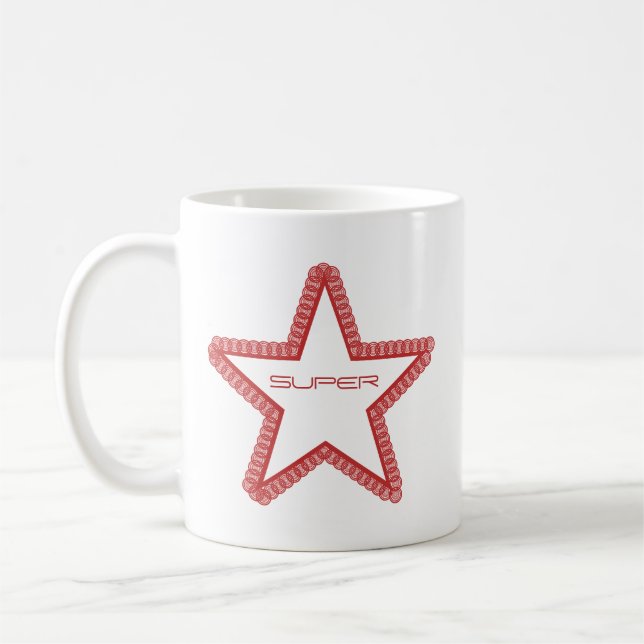 Grunge Superstar Tasse, Rot Tasse (Links)