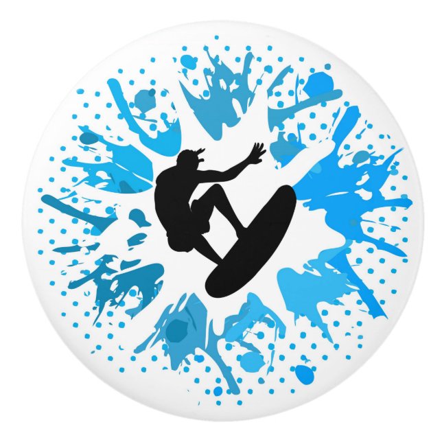 Grunge Surfer Keramikknauf (Vorderseite)
