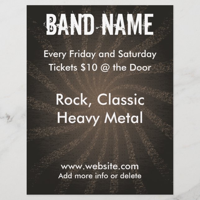 Grunge Swirl Music Flyer (Vorne)