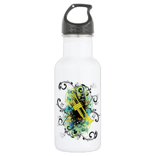 Grunge Swirl Trumpet Trinkflasche
