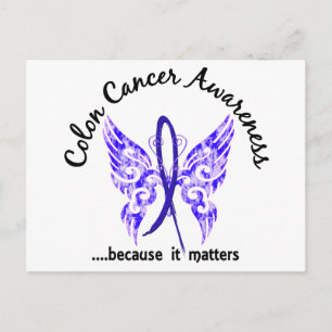 Grunge Tattoo Butterfly 6,1 Colon Cancer Postkarte