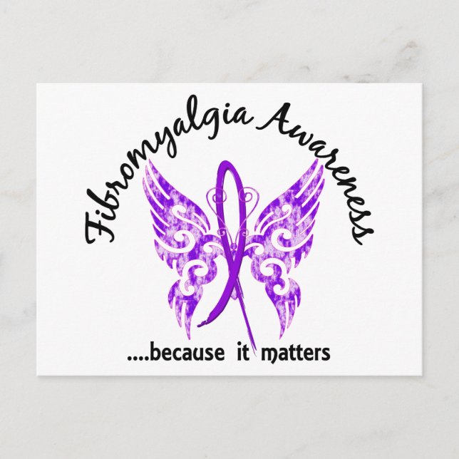Grunge Tattoo Butterfly 6.1 Fibromyalgie Postkarte (Vorderseite)