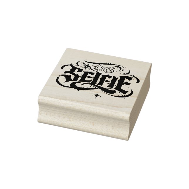 Grunge Tattoo Lettering Epic Selfie Skateboard Gummistempel (Stempel)