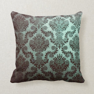 Grunge Teal Damast Kissen