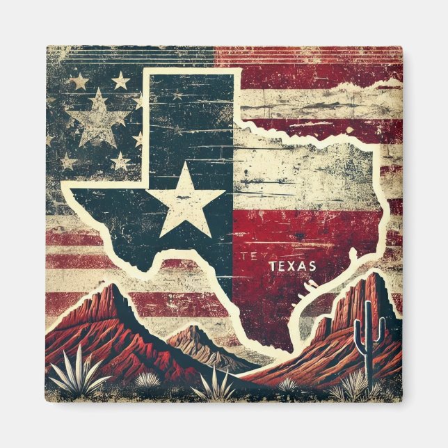 Grunge Texas Magnet (Vorne)