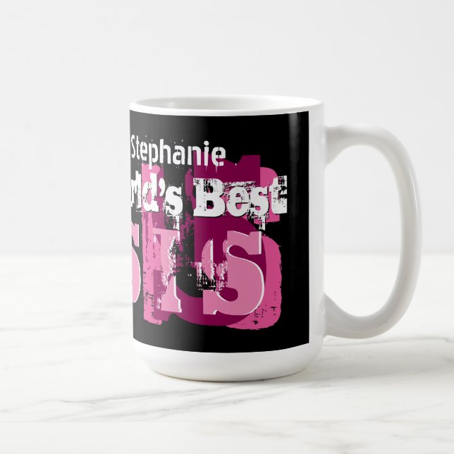 Grunge-Text-individueller Name A04 der Welt bester Kaffeetasse (Rechts)