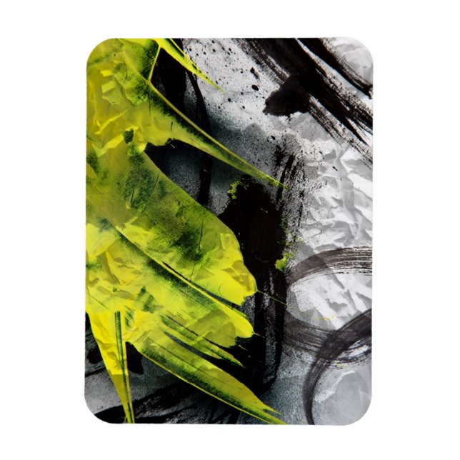 Grunge Textur ausdrucksstarke Pinselstriche Magnet (Vertikal)