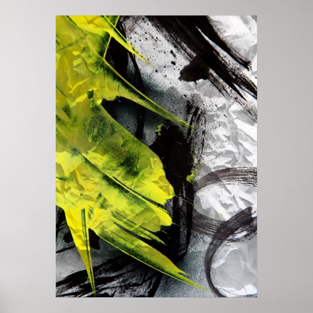 Grunge Textur ausdrucksstarke Pinselstriche Poster (Vorne)