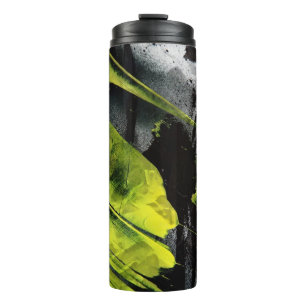 Grunge-Textur ausdrucksstarke Pinselstriche Thermosbecher