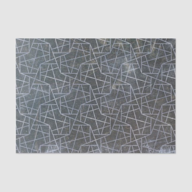 Grunge Texture Decorative Weathered Silver Grau Seidenpapier (Vorderseite)