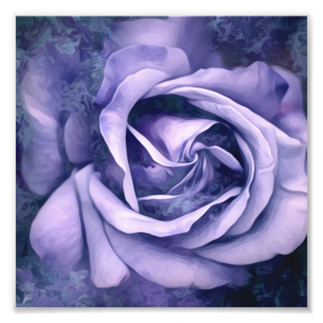 Grunge Texture Painted Rose Foto Print (Vorne)