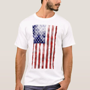 Grunge Textured American Flag Patriotic T-Shirt