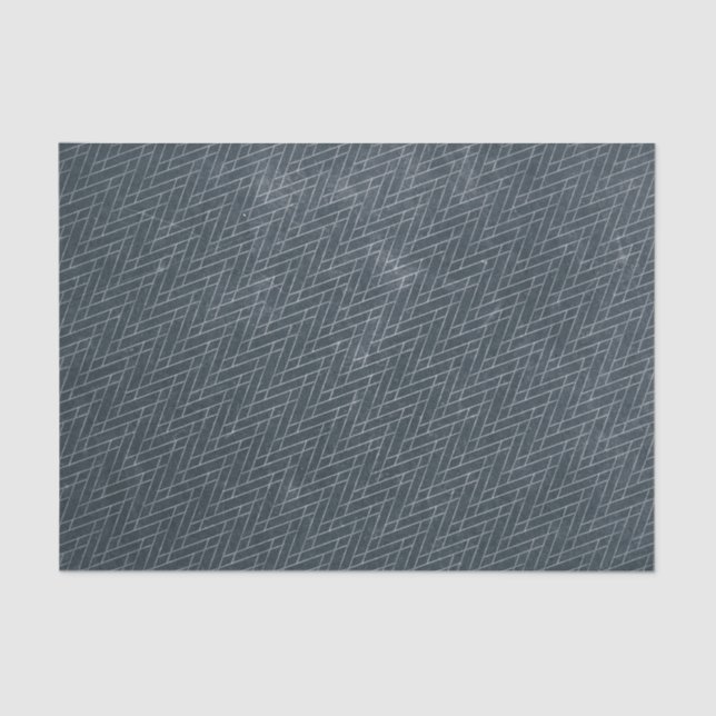 Grunge Textured Geometric Decorative Blue Gray Seidenpapier (Vorderseite)