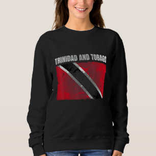 Grunge Trinidad und Tobago Flag Print Trinidadian Sweatshirt