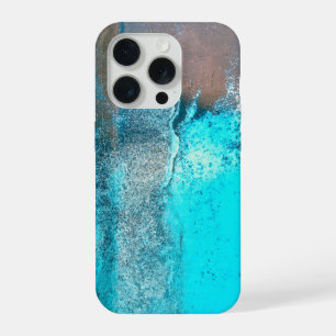 Grunge Türkis Strukturiert Abstrakt iPhone 15 Pro Hülle