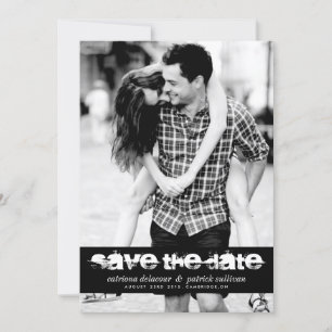 GRUNGE-TYPOGRAFIE SAVE THE DATE FOTO-ANKÜNDIGUNG