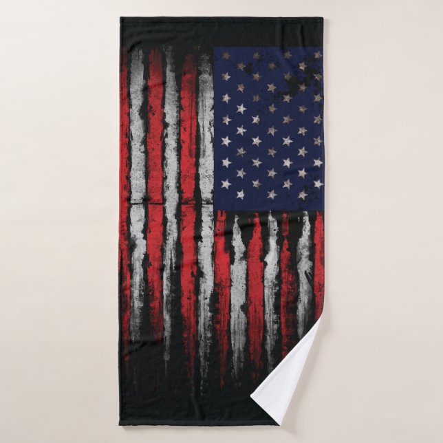 Grunge U.S.A.-Flagge Badehandtuch (Badehandtuch)