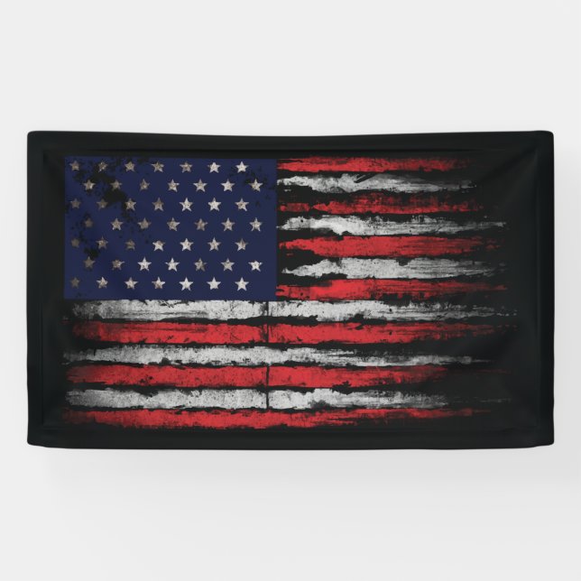 Grunge U.S.A.-Flagge Banner (Horizontal)