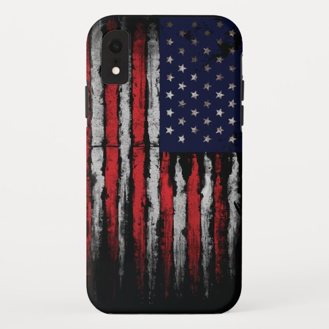 Grunge U.S.A.-Flagge Case-Mate iPhone Hülle (Rückseite)