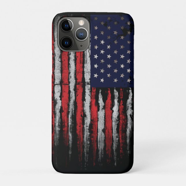 Grunge U.S.A.-Flagge Case-Mate iPhone Hülle (Rückseite)