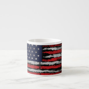 Grunge U.S.A.-Flagge Espressotasse