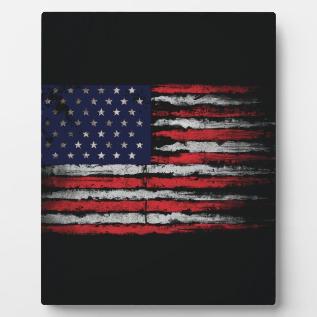Grunge U.S.A.-Flagge Fotoplatte (Vorderseite)