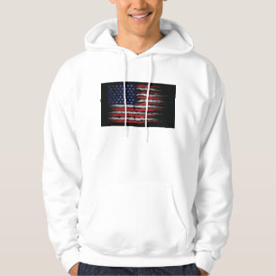 Grunge U.S.A.-Flagge Hoodie