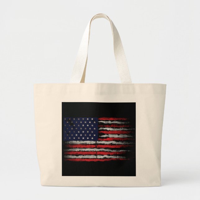 Grunge U.S.A.-Flagge Jumbo Stoffbeutel (Vorne)
