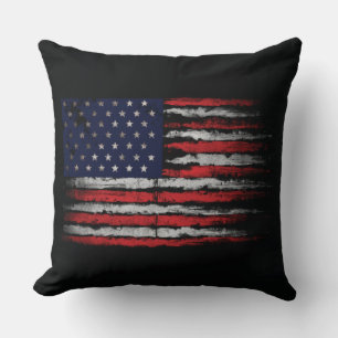 Grunge U.S.A.-Flagge Kissen