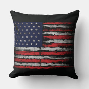 Grunge U.S.A.-Flagge Kissen