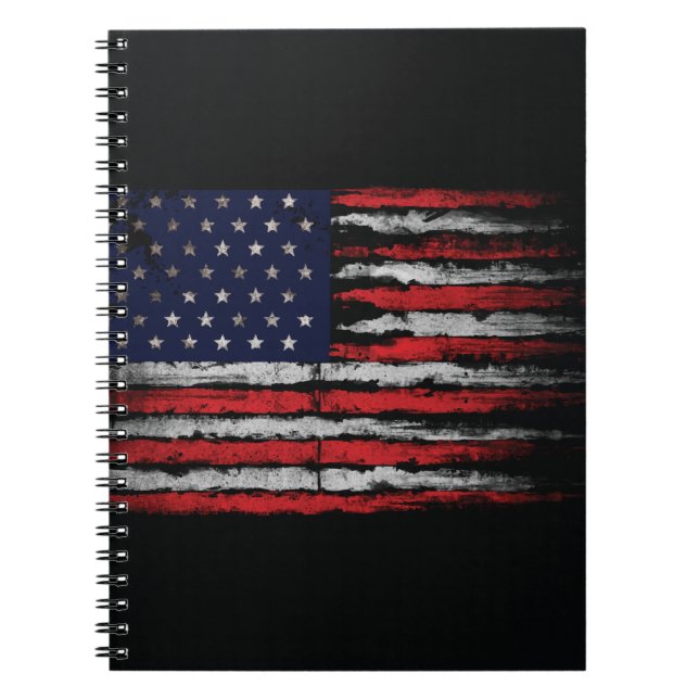 Grunge U.S.A.-Flagge Notizblock (Vorderseite)