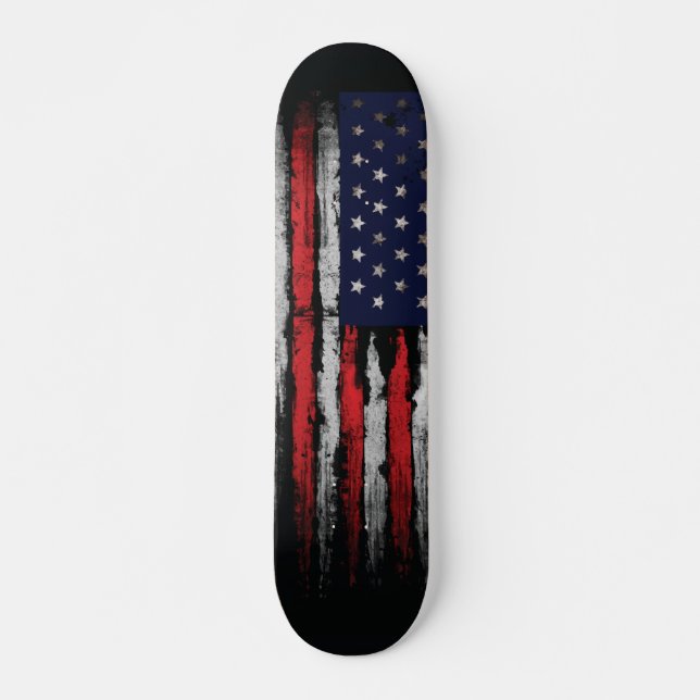 Grunge U.S.A.-Flagge Skateboard (Vorne)
