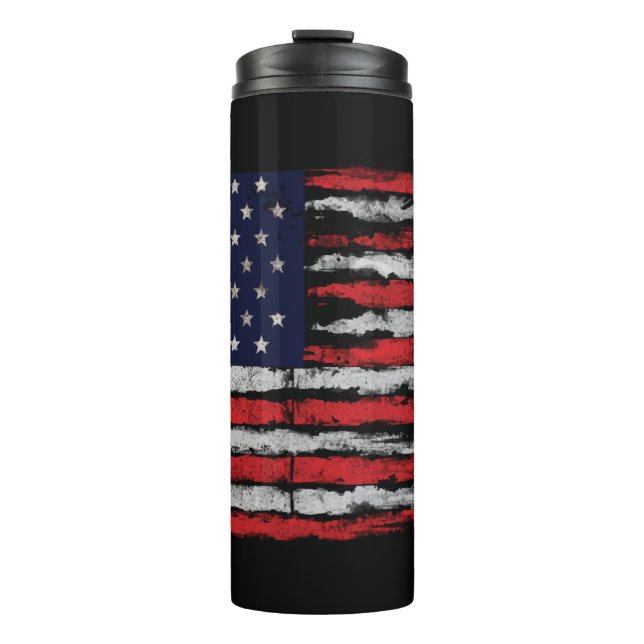 Grunge U.S.A.-Flagge Thermosbecher (Vorderseite)