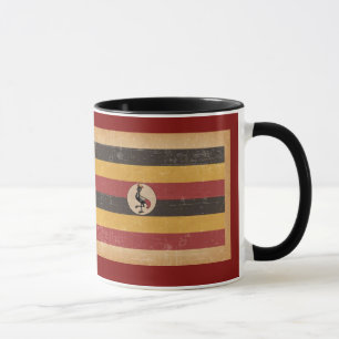 Grunge Uganda-Flagge Tasse