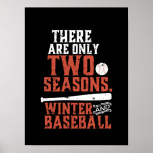 Grunge und beängstigendes Zitat zum Thema Baseball Poster