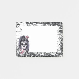 Grunge und Skull Post-it Klebezettel