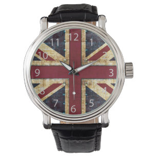 Grunge Union Jack Armbanduhr