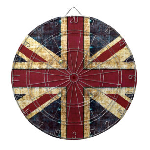 Grunge Union Jack Dartscheibe