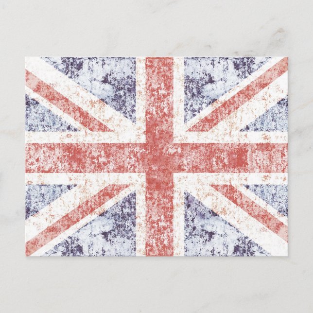 Grunge Union Jack - leichte Postkarte (Vorderseite)