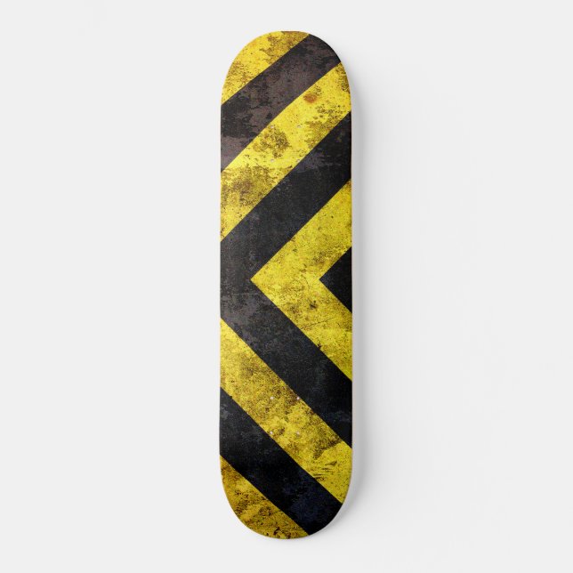 Grunge unter Baustreifen Skateboard (Vorderseite)