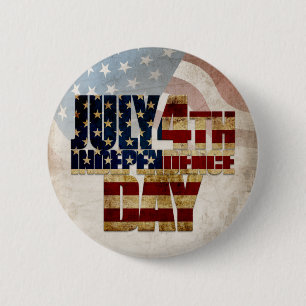 Grunge USA 4. Juli Unabhängigkeitserklärung Grafik Button