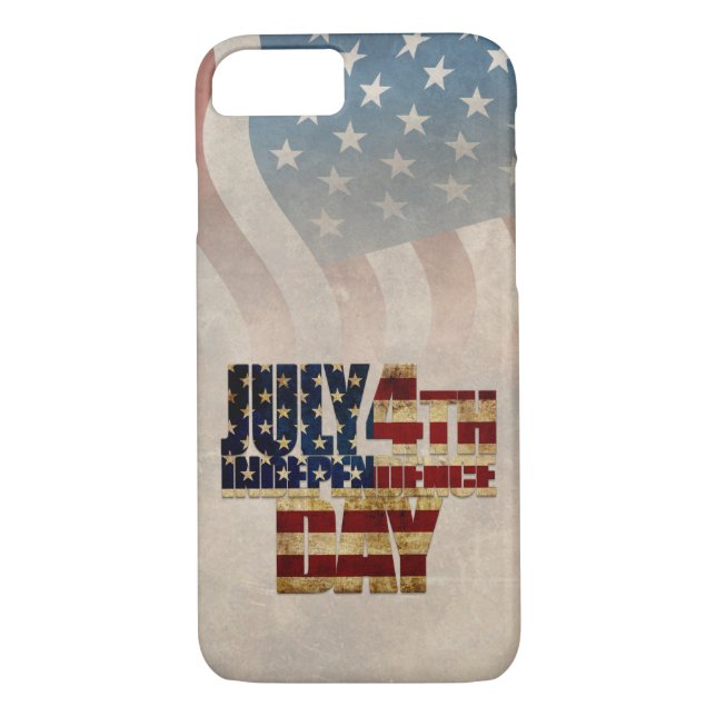 Grunge USA 4. Juli Unabhängigkeitserklärung Grafik Case-Mate iPhone Hülle (Rückseite)