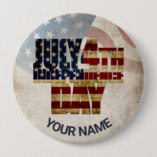 Grunge USA 4. Juli Unabhängigkeitsgrafik Button