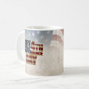 Grunge USA 4. Juli Unabhängigkeitsgrafik Kaffeetasse