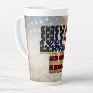 Grunge USA 4. Juli Unabhängigkeitsgrafik Milchtasse