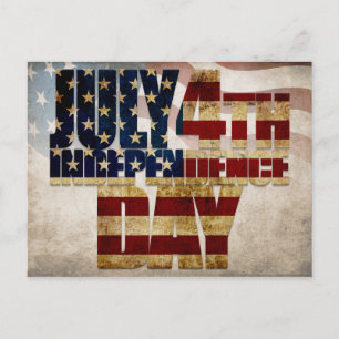 Grunge USA 4. Juli Unabhängigkeitsgrafik Postkarte