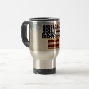 Grunge USA 4. Juli Unabhängigkeitsgrafik Reisebecher