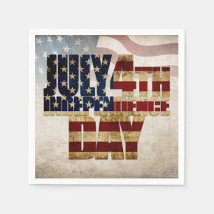 Grunge USA 4. Juli Unabhängigkeitsgrafik Serviette