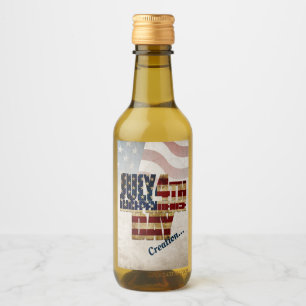 Grunge USA 4. Juli Unabhängigkeitsgrafik Weinetikett