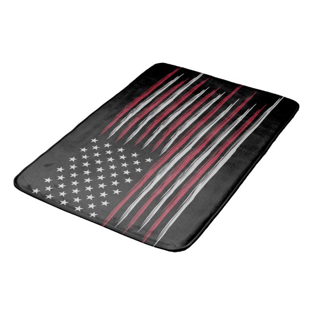 Grunge USA flag Badematte (Schrägansicht)